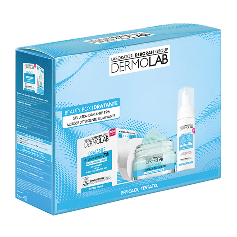 dermolab-beauty-box-idratante-gel-72-ore-mousse-detergente image 1