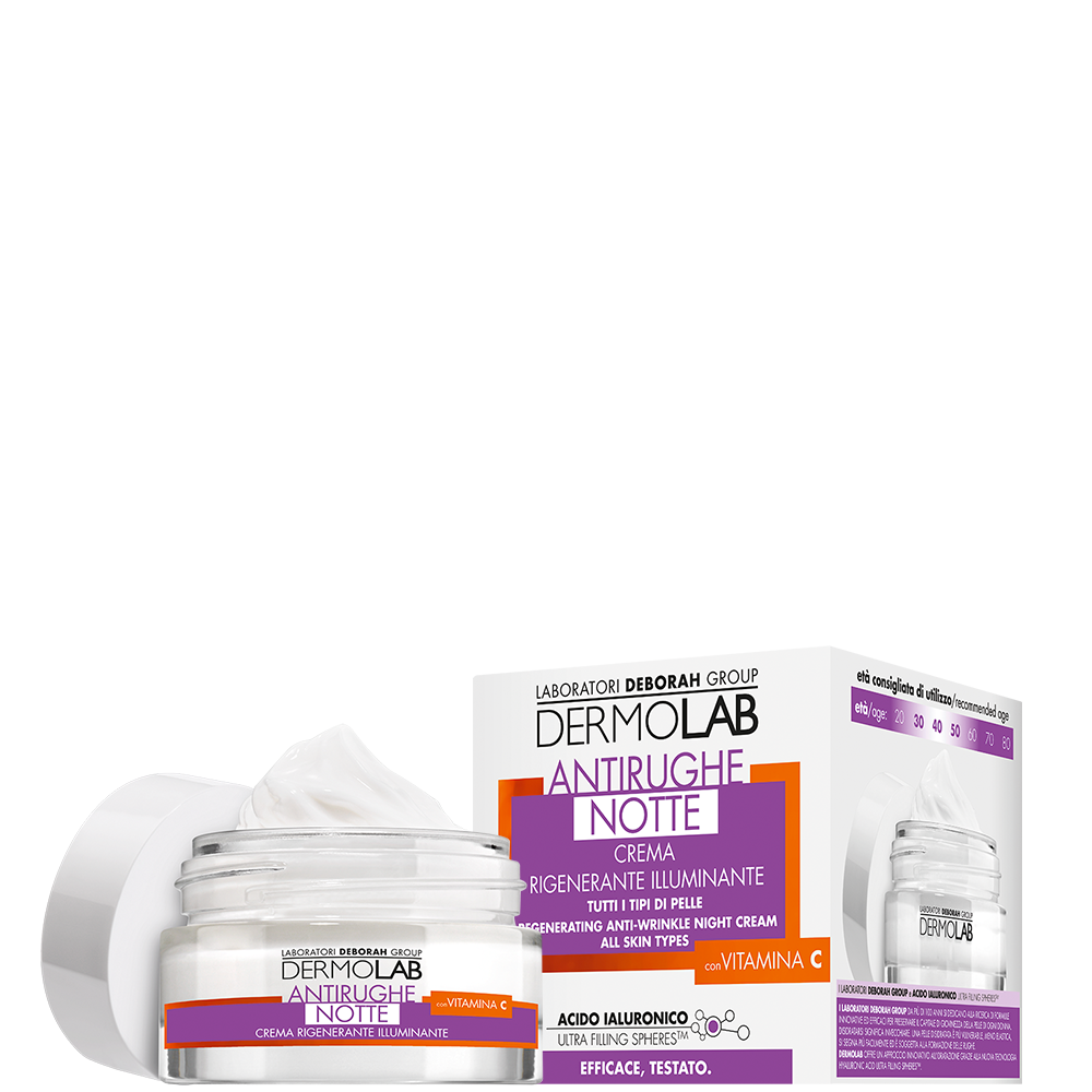 dermolab-crema-notte-antirughe-rigenerante-illuminante-viso image 1