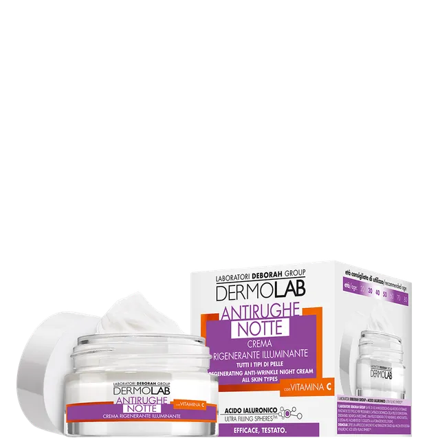 dermolab-crema-notte-antirughe-rigenerante-illuminante-viso image 1