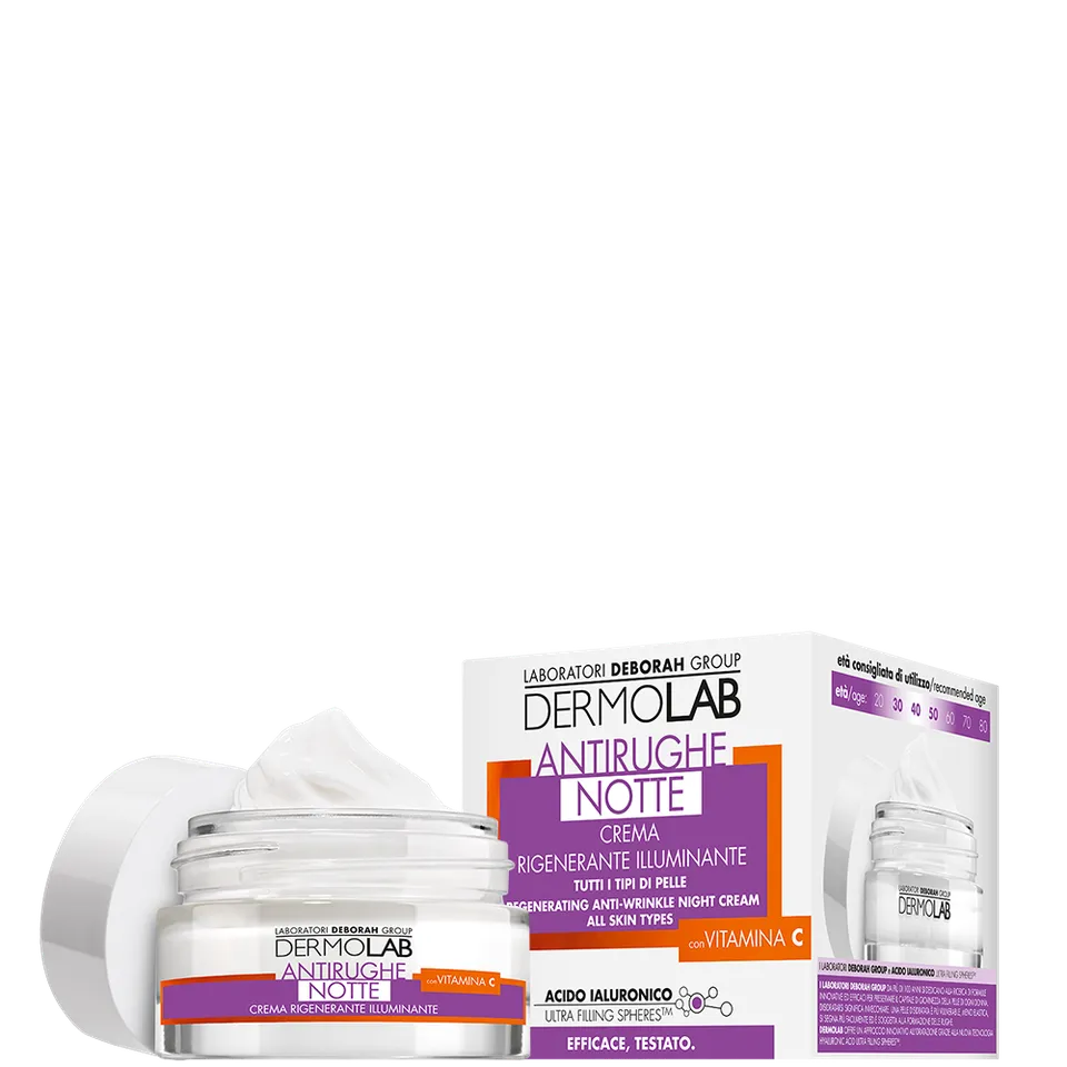 dermolab-crema-notte-antirughe-rigenerante-illuminante-viso image 1