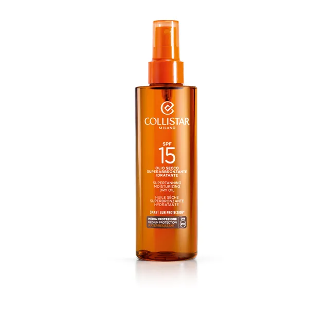collistar-olio-secco-superabbronzante-spf-15-olio-corpo-viso-e-capelli-200-ml image 1