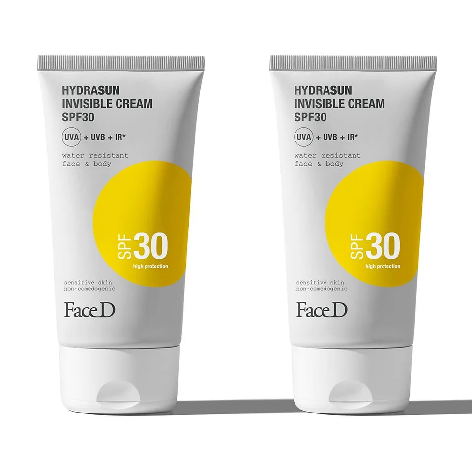 face-d-hydrasun-crema-solare-invisibile-spf30-viso-e-corpo-150-ml-x2 image 1