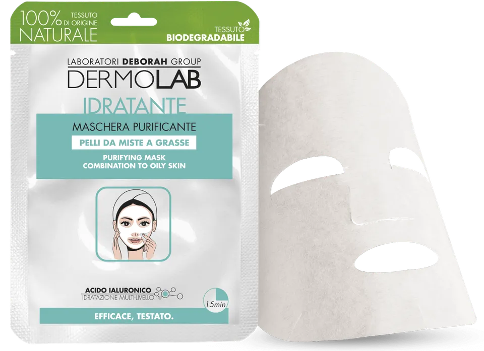 dermolab-maschera-purificante-in-tessuto-biodegradabile image 1