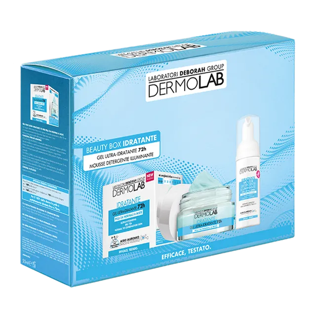 dermolab-beauty-box-idratante-gel-72-ore-mousse-detergente image 1